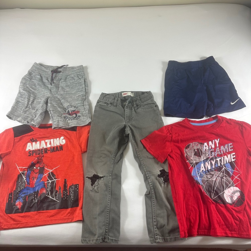 Lot of 5 Size 6/7 Kids‎ Boys Marvel Spider Man Jeans T Shirts Shorts Outfit Set